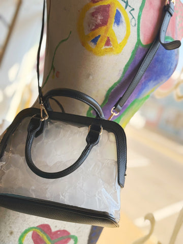 Analise Clear Satchel/Crossbody Bag - Black