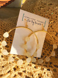 Moonstone Loop Hoop Earrings