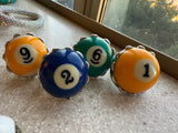 “Cue the Sparkle Rings” – Upcycled Pool Ball Stretch Rings