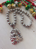 Silver Santa Necklace