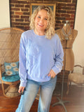 Periwinkle Daisy Pullover