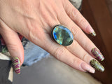 Moonlit Rope Labradorite Ring