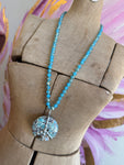 Hippie Chic Wearable Art - Gemstone Peace Necklace I