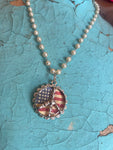 Pearl Peace in the USA Necklace