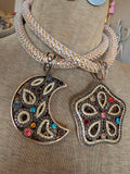 Moon or Star Flower Ice Ice Baby Statement Necklace