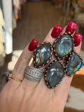 Labradorite Flash Ring by Jennifer Thames Originals