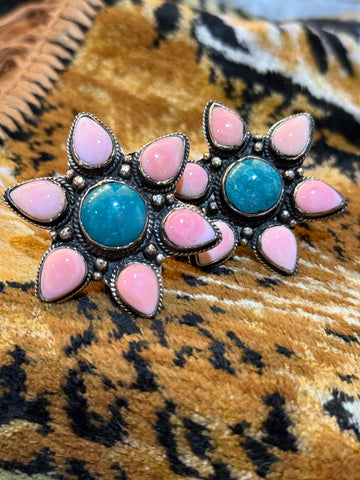 Tibetan Turquoise/Conch Ring