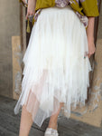 Beige Whispering Tulle Skirt