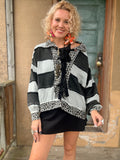 Blackbird Corset Stripe Pullover