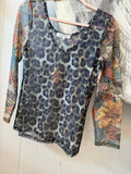 A Rare Bird “Leopard Bee” Mesh Top