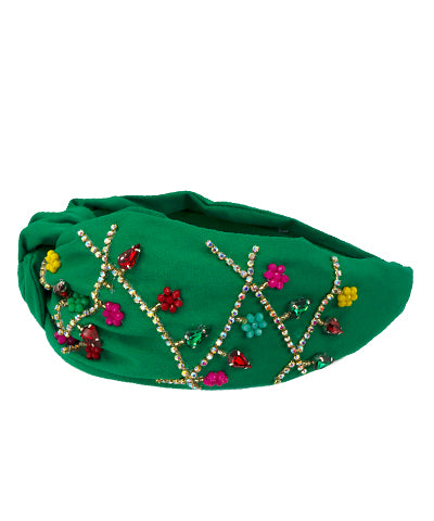 Christmas Tree Ornament Headband - Green