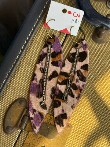 Purple Leopard Luxe Hide Drops