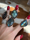Labradorite Flash Ring by Jennifer Thames Originals