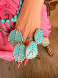 Peace Out Turquoise Slab Ring ATG