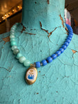 Lady the Brand Split Necklace – Orchid Amazonite & Perwinkle