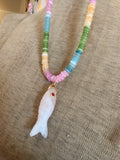 Blushing Waters Jade Fish Necklace by Jennifer Thames Originals