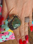 Tibetan Feather Frame Turquoise Ring