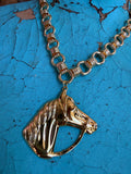 Golden Horse Pendant Necklace – by Jennifer Thames Originals