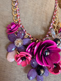 Queen Gypsy Magenta Bloom Necklace
