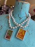 Kantha Holiday Glass Necklace