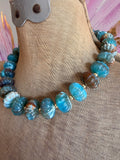 Coastal Current Beaded Necklace by Jennifer Thames