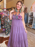 Faded Grape Gauze Maxi Dress