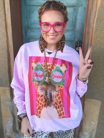 Sleigh Queen Leopard Sweatshirt