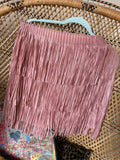 Blush Dusk Fringe Skirt
