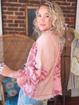 Vintage Rose Lace & Gauze Button Front Blouse