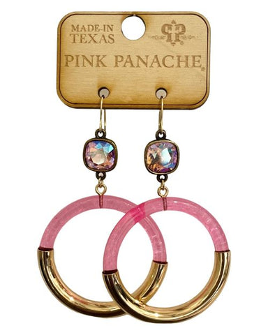 Pink Panache Pink Hoop Earrings