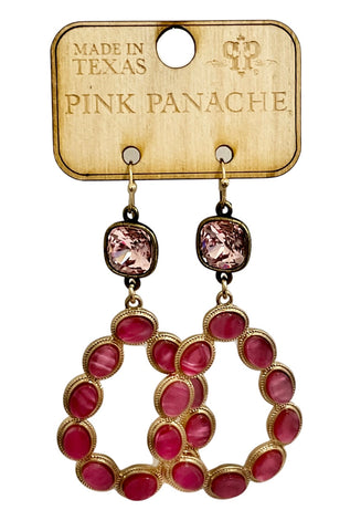 Pink Panache Bronze Light Rose Teardrop Earring