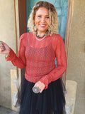 Cinnamon Lace Top