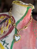 Jennifer Thames Watercolor Heart Necklace