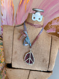 Plum Gypsy Peace Necklace