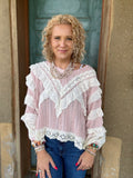 Blushing Heirloom Lace Blouse