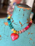 “Candy Crush Heart Necklace” by Jennifer Thames Originals