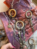 “Wild Spirit Necklace” – Art by Amy Ivory Rings & Metal Fringe Statement