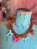 Wild Horse Necklace - Tortoise pink/brown/blue