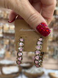 Crystal Heart Hoop Earrings