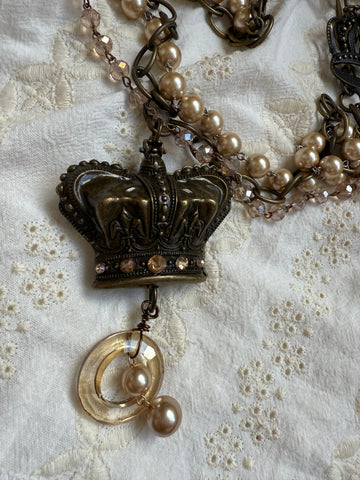 Art By Amy Crown Pearls Necklace