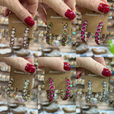 Crystal Heart Hoop Earrings