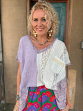 Whispering Lace Lavender Boho Top