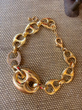 Golden Glam Tab Bracelet