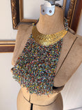 Golden Nomad Seed Bead Bib Necklace