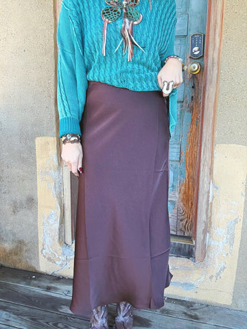 Cocoa Crush Satin Skirt