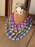 Gold Prism Party Crystal Necklace