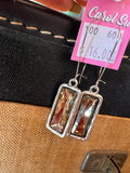 Carol Su Rectangle Gem Earrings