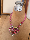 Pink Prairie Heart Necklace