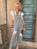 Patchwork Daydream Striped Overalls