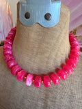 Raspberry Pop Chunky Necklace